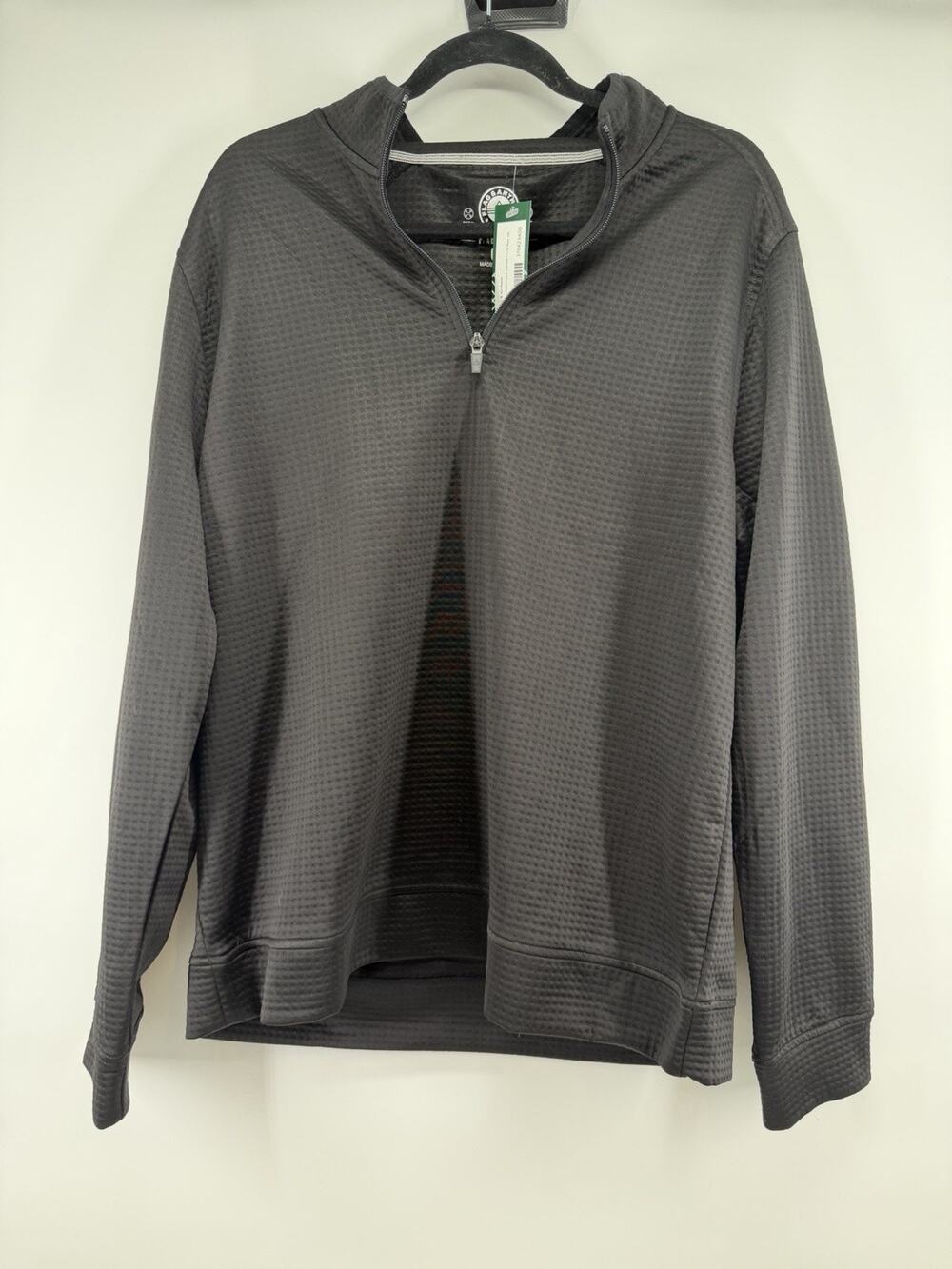 Flag & Anthem Men's Black L Claremont Performance Textured 1/4 Zip Jacket NWT